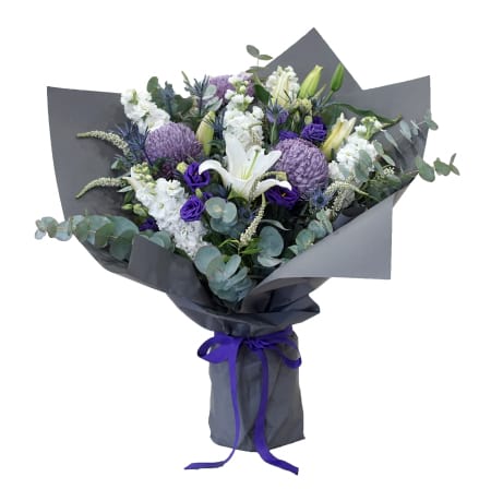 Blue and white bouquet