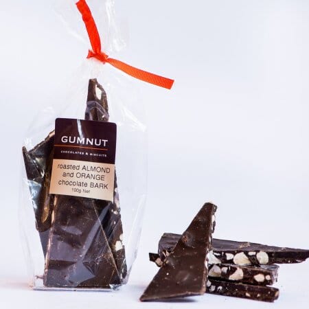 Dark chocolate Bark with orange and Roasted Almond