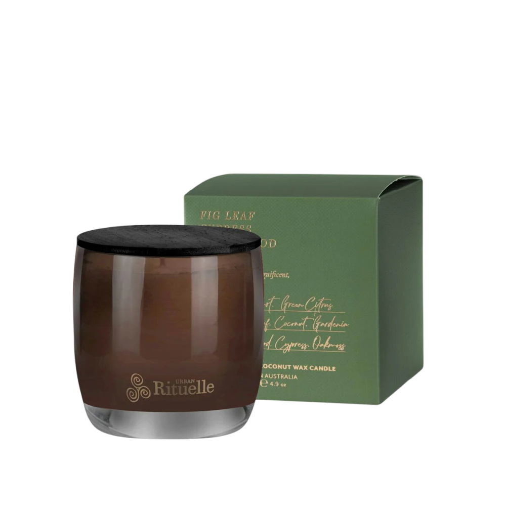 Fig Leaf, Cypress, Cedarwood, Moss Scented Soy Candle | 140gm